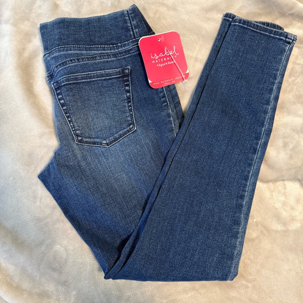 Post Or Early Pregnancy Maternity Jeggings - Isabel Maternity, Dk Blue‎ SZ 2 NWT